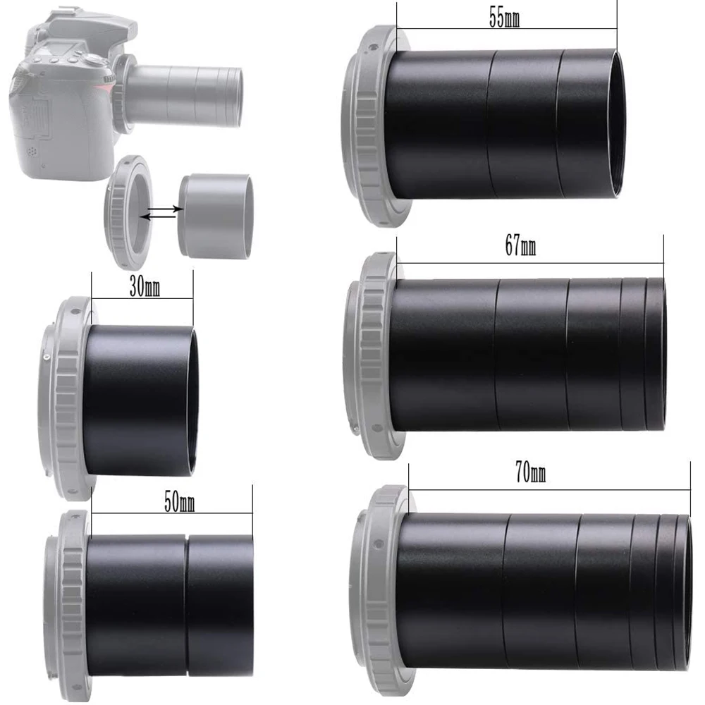 Precision Adjustable M42 Extension Tube Set – 9 Length Options