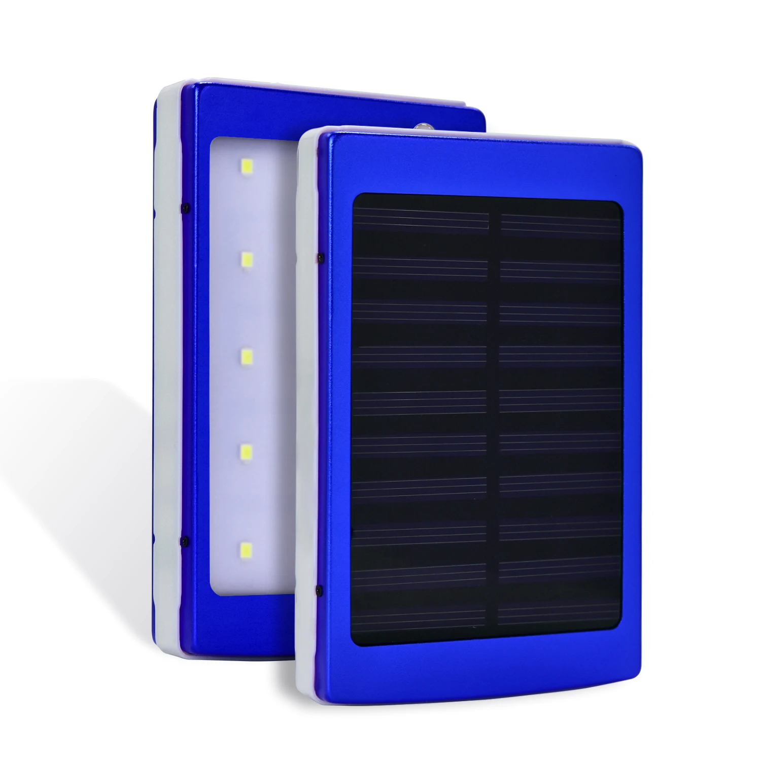 Безопасные товары 20000 мАч Солнечное зарядное устройство power Bank Внешнее зарядное устройство для аккумулятора с 20 шт. светодиодный светильник для смартфонов HUAWEI - Цвет: Синий