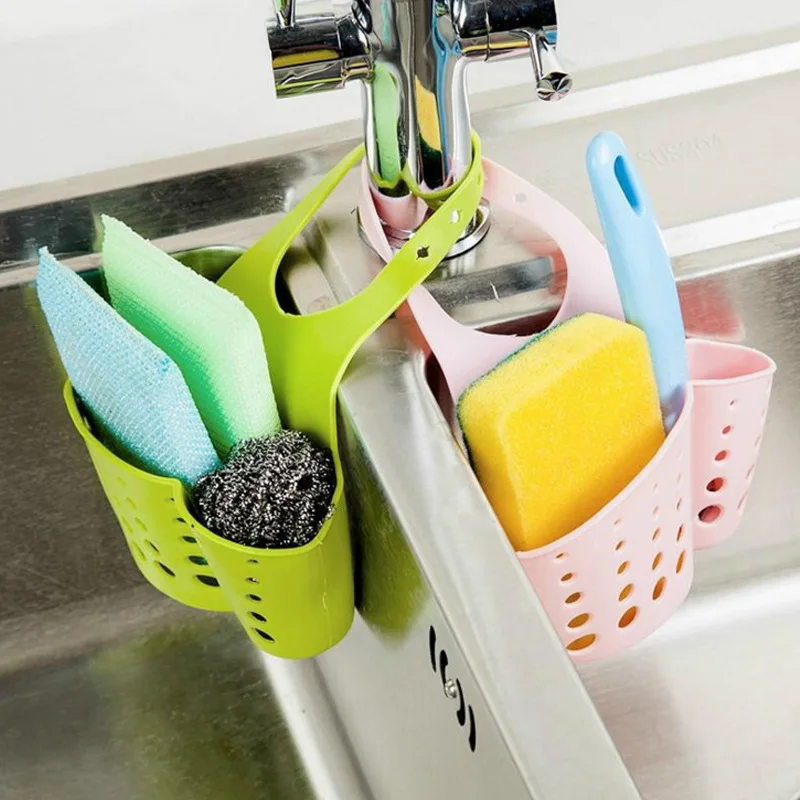 

Draining Shelf Adjustable Stud Sink Storage Hanging Basket Kitchen Shelves Tap Sponge Draining Shelf