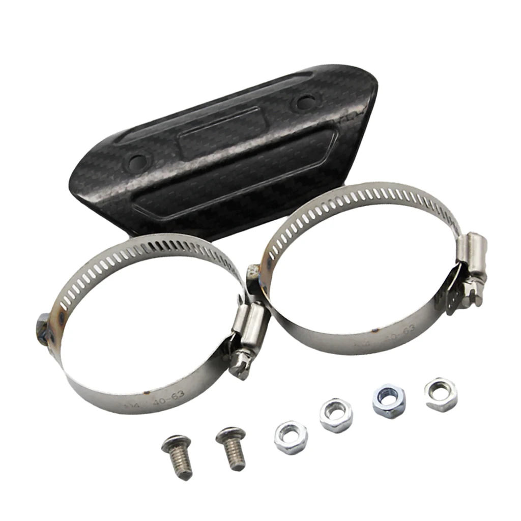 Lightweight Motorcycle Exhaust Pipe Protector Heat Shield Cover Assy