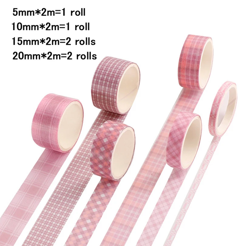 NEW 1PC 10M Decor Cute More Pastel Colours Grid and Pure Color Washi Tape  Set for Planner Scrapbooking Masking Tape Stationery - AliExpress