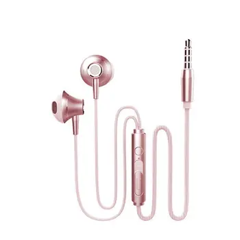 

Wired Earphone Metal In-ear Stereo Phone Universal Bass With Microphone Headphones