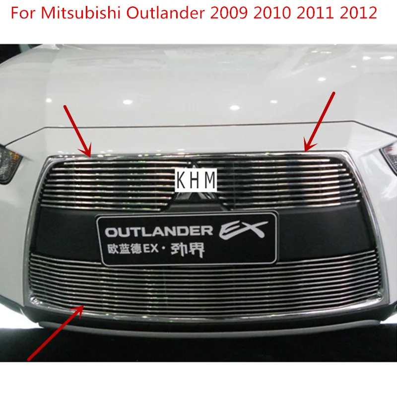 Передняя решетка из алюминиевого сплава для Mitsubishi Outlander 2009 2010 2011 2012|grill trim|front grill for