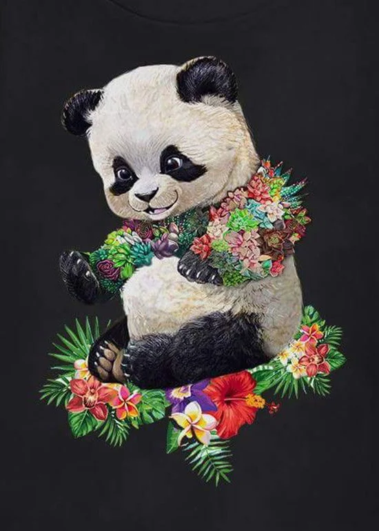 5D DIY Алмазная вышивка с изображением панды животных алмазная живопись вышивка крестиком полная квадратная дрель стразы украшение детский подарок - Цвет: F
