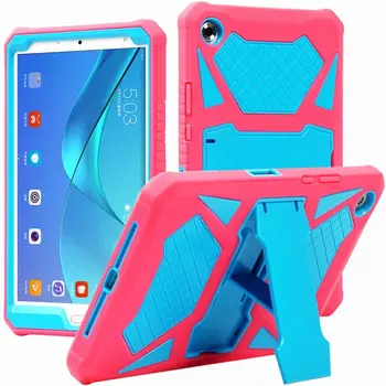 

Kids Safe Silicon Stand Armor Case for Huawei MediaPad M5 Lite 10.1 / C5 10.1 BAH2-W19 BAH2-L09 BAH2-W09 10.1" Tablet Cover +Pen