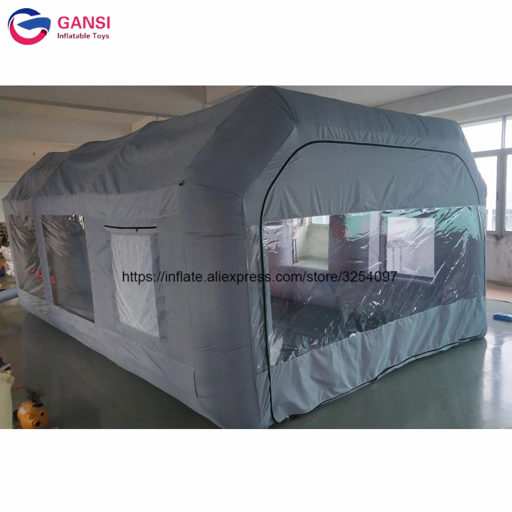  New design 6m inflatable car painting inflatable spray booth cabin mobile work station