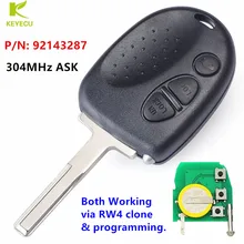 Keyecu交換ヘッドキーfob 3ボタン304用シボレーカプリスルミナ1998-2006ビュイック/ホールデンp/n: 92143287