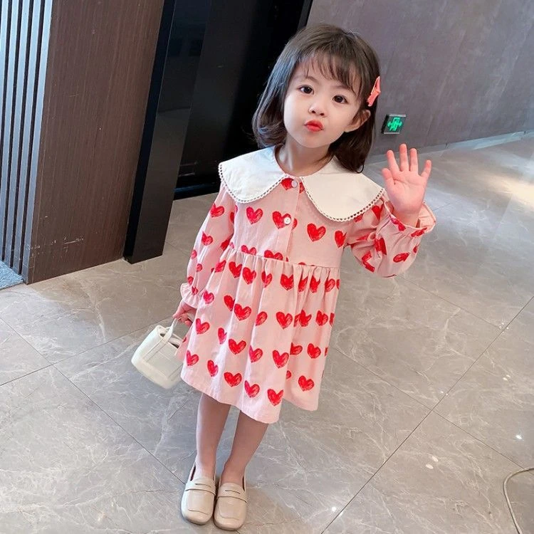 女の子ドレス21春秋の新ガールベビー子供子供韓国スタイルの人形の襟愛の王女ドレス Dresses Aliexpress