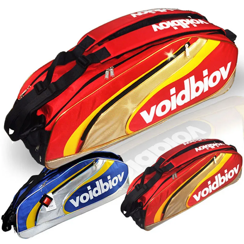 

New Badminton Bag 6 Packs Backpack Tennis Racket Bag Large-capacity Game Training Supplies Letter Print Handbag For Sports