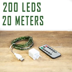 Chritsmas 50m Fairy Lights Garland Curtain Outdoor Usb 8m Plug 20m Waterproof Kid Room Copper Wire Led String Lights Bedroom
