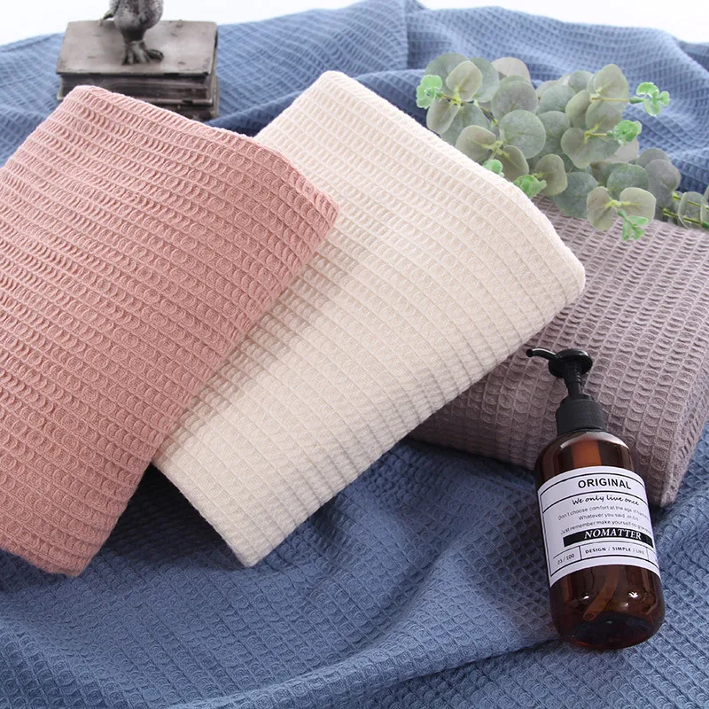 

LISM Pure Color Cotton Blanket Warm Breathable Japanese Lazy Towel Blanket
