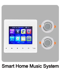 Bluetooth Wall Amplifier Smart Home Audio Mini Touch Screen 4*20W Stereo Sound Music Panel PA System Loudspeaker Ceiling Speaker