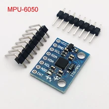 Iic i2c GY-521 MPU-6050 mpu6050 3 eixos giroscópio analógico sensores + 3 eixos módulo acelerômetro para uno com pinos 3-5v dc