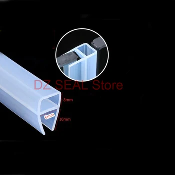 

3 meters U shape Silicone Rubber Bath Shower Screen Door Window Seal Strip For for 6mm Glass