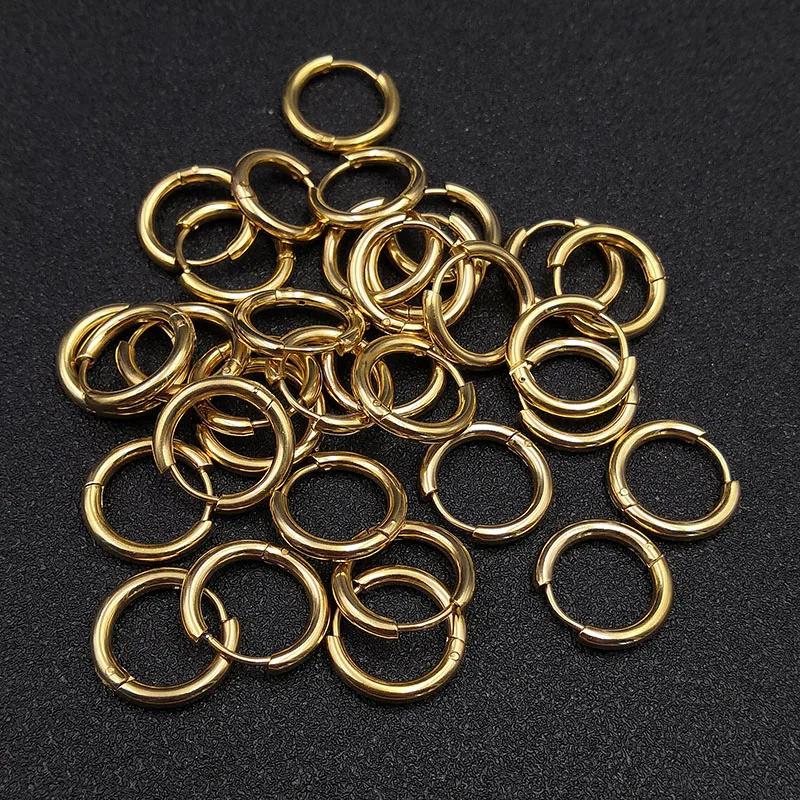 555Jewelry - Orecchini a cerchio da donna in acciaio INOX con