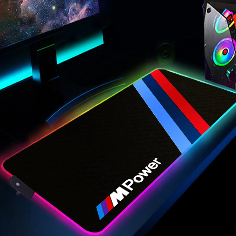 Автомобильный коврик для мышки с аниме игровой RGB-подсветкой 900x400 XXL | Компьютеры и