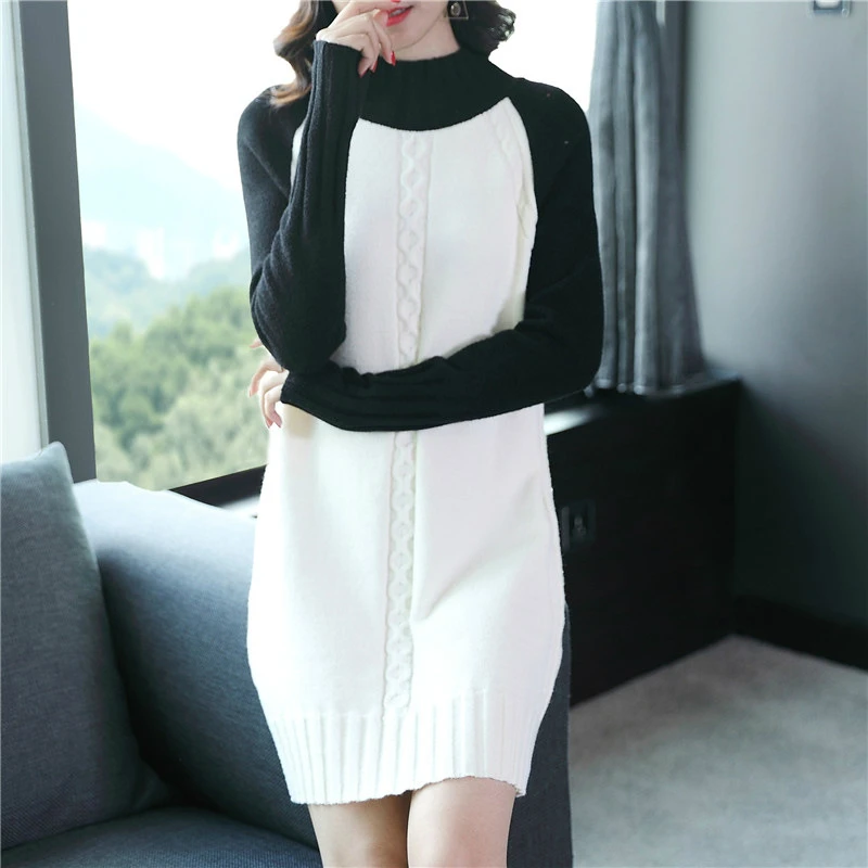 Свободные женские Modis Уличная свитер Харадзюку осеннее платье женское с длинными