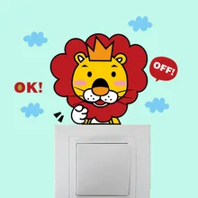 Мультфильм Креативный переключатель гнездо декоративные наклейки Красочные животные крутые наклейки световые съемные 5121