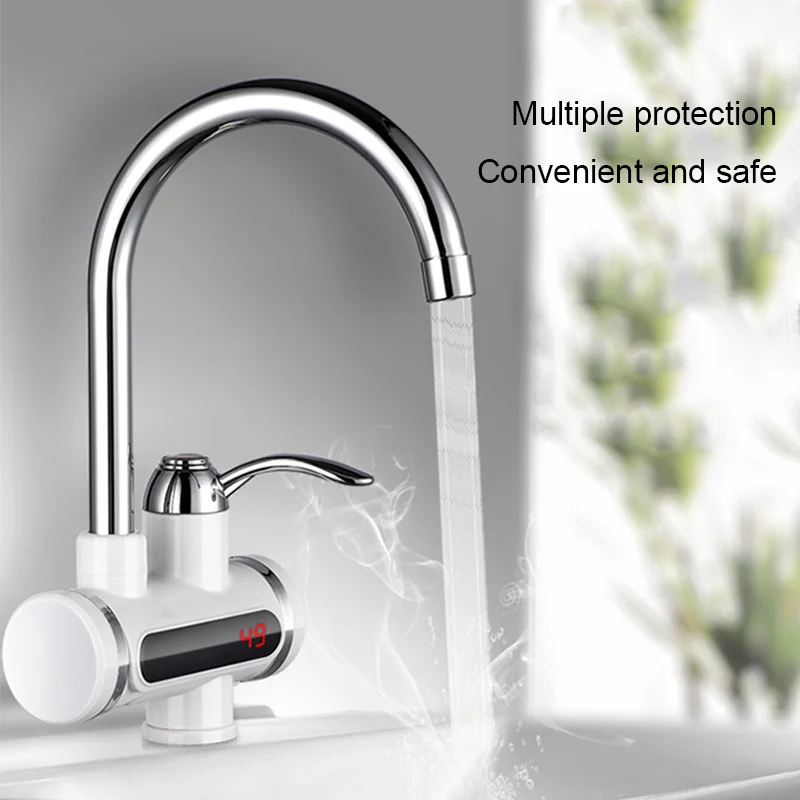 

360 Rotate Electric Faucet Tap Hot/Cold Water Sink Heating Instant Device 220V 3000W TP899