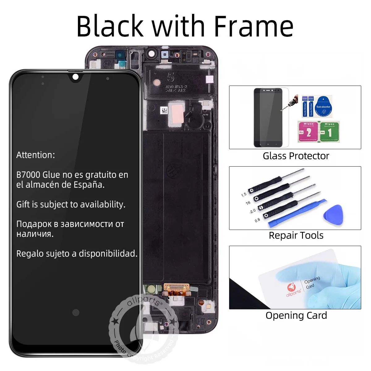 Black with Frame Для samsung Galaxy A50 SM-A505FN/DS A505F/DS A505 ЖК-дисплей сенсорный экран дигитайзер в сборе для samsung A50 lcd - Цвет: Black with Frame
