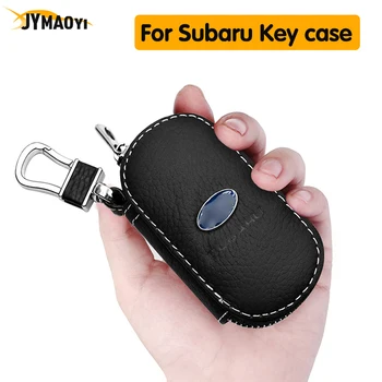 

Car key case logo for Subaru keys purse wallet storage emblem Zipper lock opener bag accessories for subaru forester impreza new