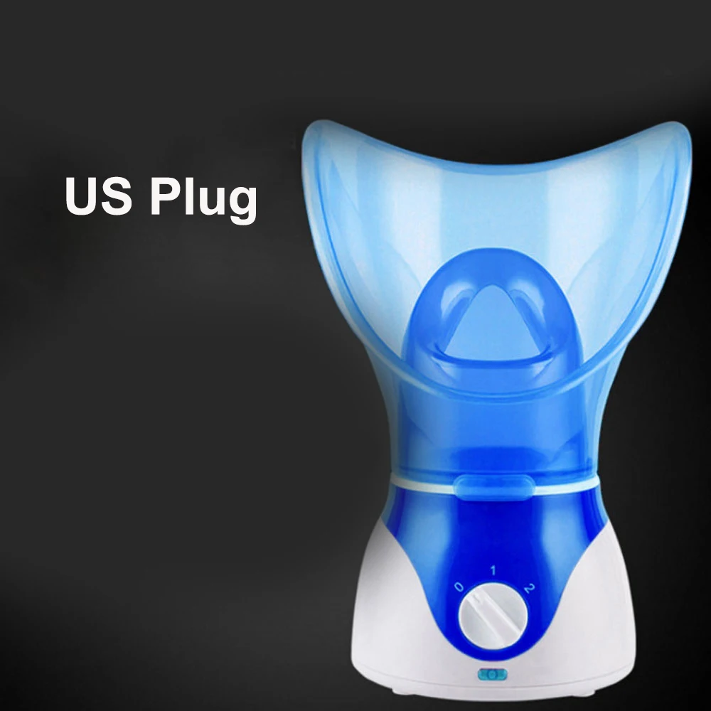 US-blue Спа-пароварка для лица, испаритель для лица, пароварка для лица, косметическое пароварное устройство для лица, термальный распылитель для ухода за кожей - Цвет: US-blue