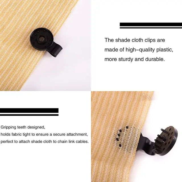 30 Darab Műanyag Árnyalatú Ruhakapcsok, Árnyékháló -Klip Üvegházhatású Fényvédő Klipek Kertészet A Nap Árnyékhálóhoz, Tájképhez - Image 5