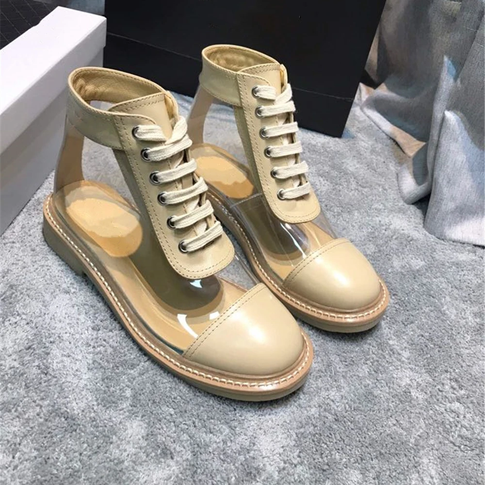 Женские ботинки Новые Модные ботильоны короткие из натуральной кожи