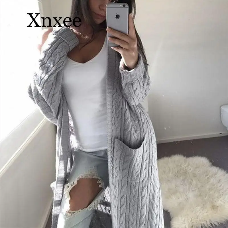 Women Long Cardigan Solid Long Sleeve Jumper Sweater 2020 Autumn Winter Warm Female Knitted Korean Sweater Cute Clothes Women Long Cardigan Solid Long Sleeve Jumper Sweater 2020 Autumn Winter Warm Female Knitted Korean Sweater Cute Clothes