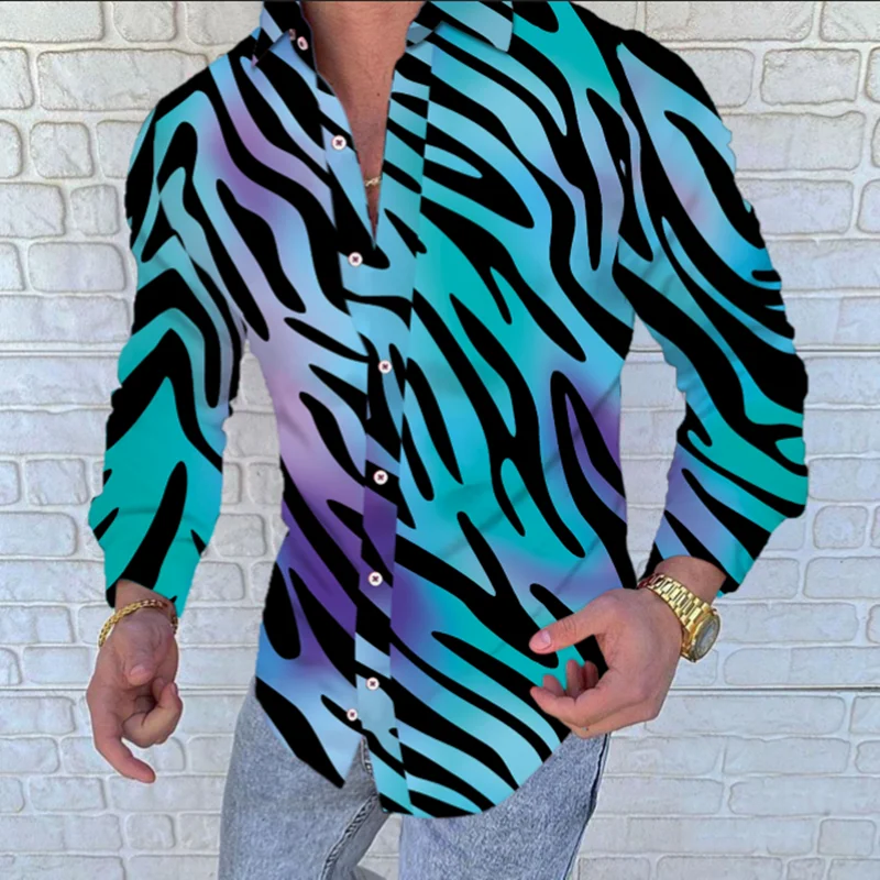 Casual Men Slim Fit Print Party Club Shirt Luxury Brand Printed Shirt 2021 Spring and Autumn Men Fashion Trend Long Sleeve Shirt Casual Men Slim Fit Print Party Club Shirt Luxury Brand Printed Shirt 2021 Spring and Autumn Men Fashion Trend Long Sleeve Shirt