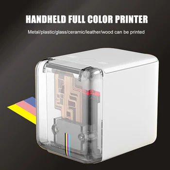 

Handheld Mini Printer Full Color Printer Inkjet Wireless Tattoo Barcode Printed Cup for Office Electronics w/Ink Cartridge