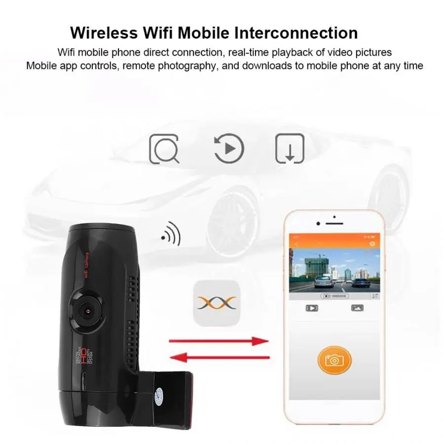 Автомобильный видеорегистратор era Mini car wifi DVR видеорегистратор 1080P HD видеорегистратор с ночным видением Запись вождения видео камера автомобильные аксессуары