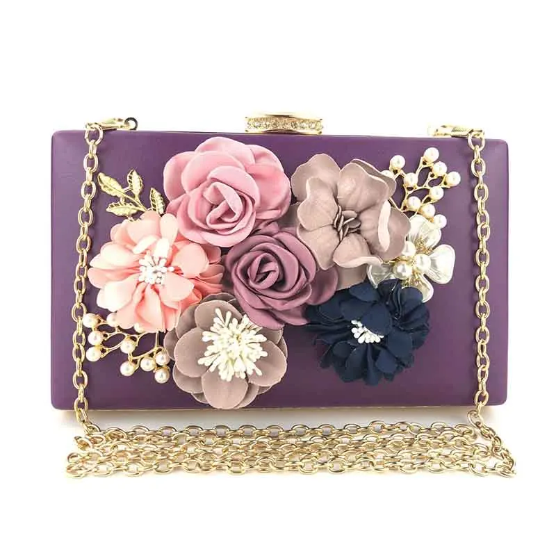 

Fashion temperament handmade flower party bag, one-shoulder hand women's bag party