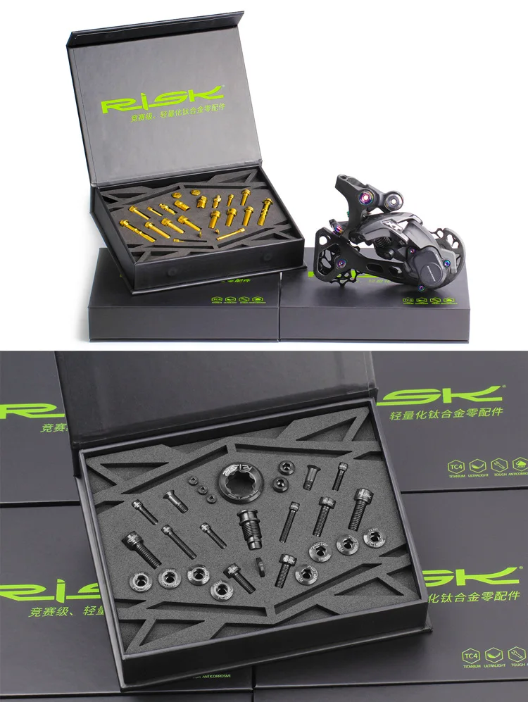 Viti In Titanio Per Freno A Disco Bici – M5x6mm, Per Shimano/SRAM, Multicolore