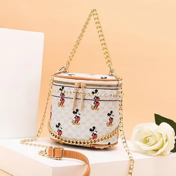 

New niche texture drum bag fashion cartoon chain bag handbag shoulder bag messenger bag ladies bag luxury handbags