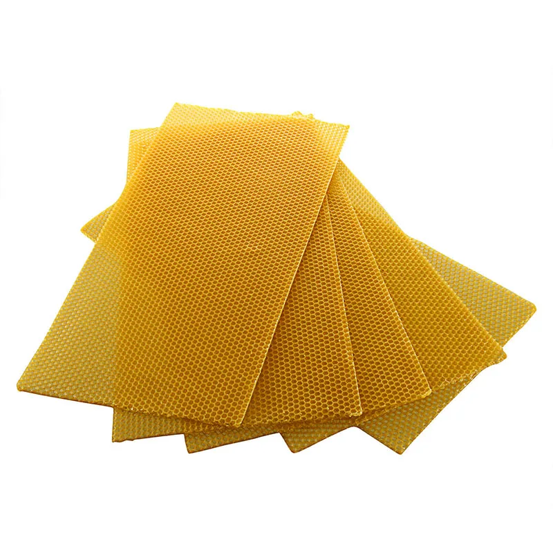 Yellow Wax Beehive Honeycomb Sheet 10 pcs Set