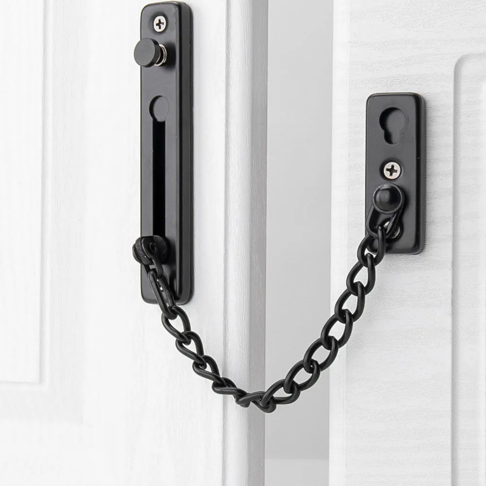Description Picture 6 of item1PC Stainless Steel Security Guard Chain Bolt Locks Safety Slide Bolt Chain Lock Guard Cabinet Latch Anti-theft Door Hardware