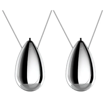 

2 Pcs Fashionable Personal Wearable Mini Portable Rechargeable Negative Ion Hanging Neck Air Purifier