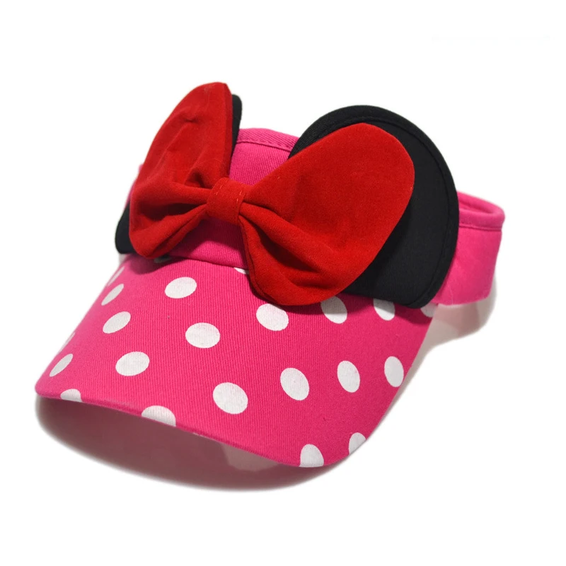Baseball Cap Summer Cute Big Bow Dot Cotton Empty Top Kids Girls