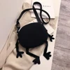 New Cartoon Big-eyed Monster Women's Bag Small Messenger Bag Unisex Black Canvas Shoulder Bag Telescopic shoulder strap Handbags ► Photo 2/6