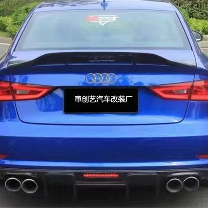 Для Audi A3 S3 RS3- высокое качество R углеродное волокно задний спойлер на крыло, крышу багажник губы крышка багажника автомобиля стиль