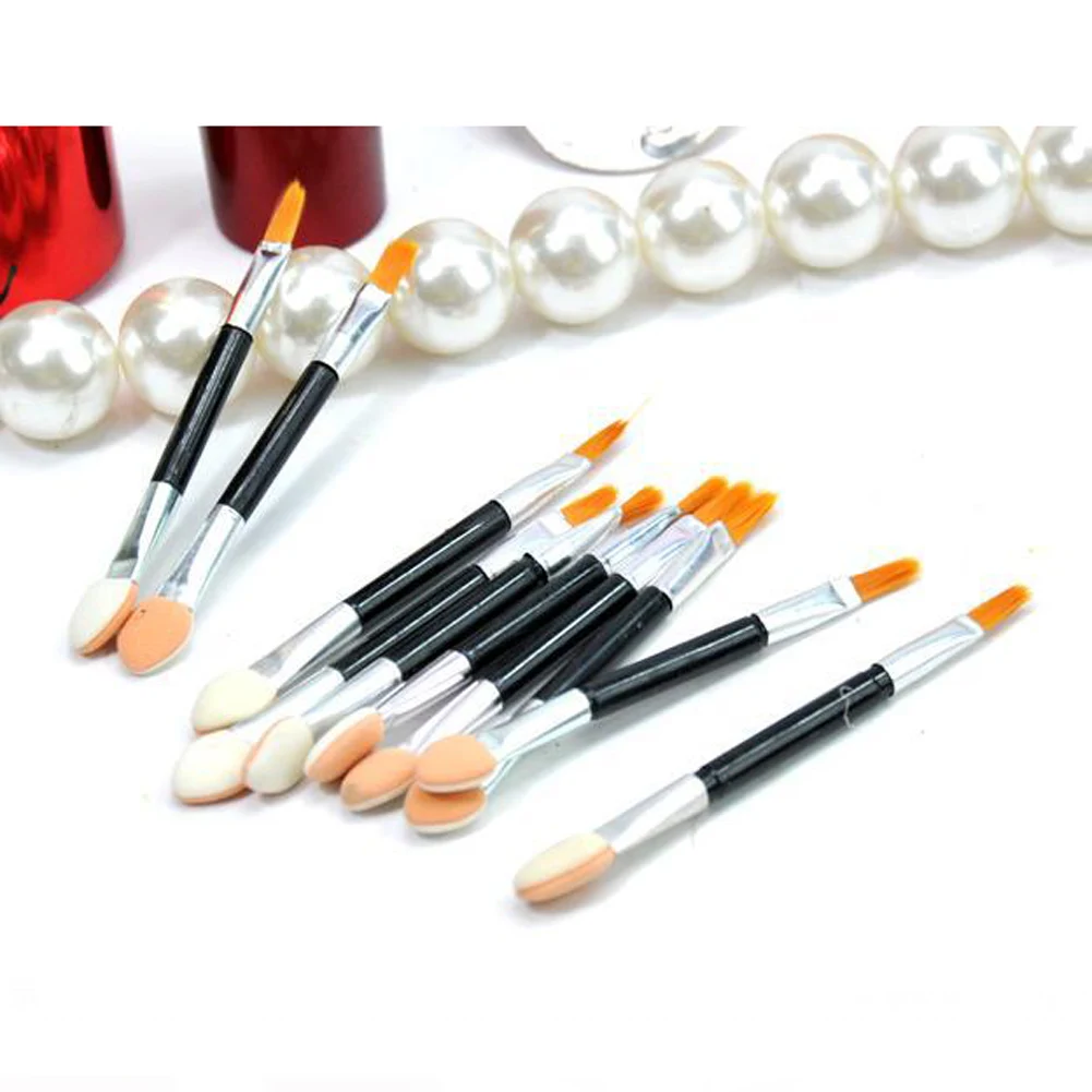 

10 Pcs Eyeshadow Applicator Nail Glitter Mirror Powder Brush Double Ended Sponge Eyeshadow Stick Make Up Manicure Tools