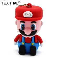 Напиши мне мультфильм с рисунком Супер Марио, модель usb флэш-накопитель usb 2,0 4 GB/8 GB/16 GB/32 GB/64 Гб флешка, подарок Usb флешки