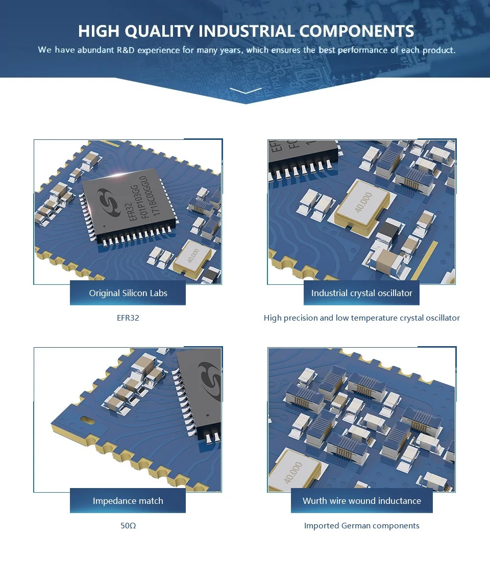E76-868M20S EFR32 868 МГц 100 мВт SMD беспроводной приемопередатчик дальние расстояния 20dBm SOC ARM 868 МГц передатчик приемник РЧ модуль