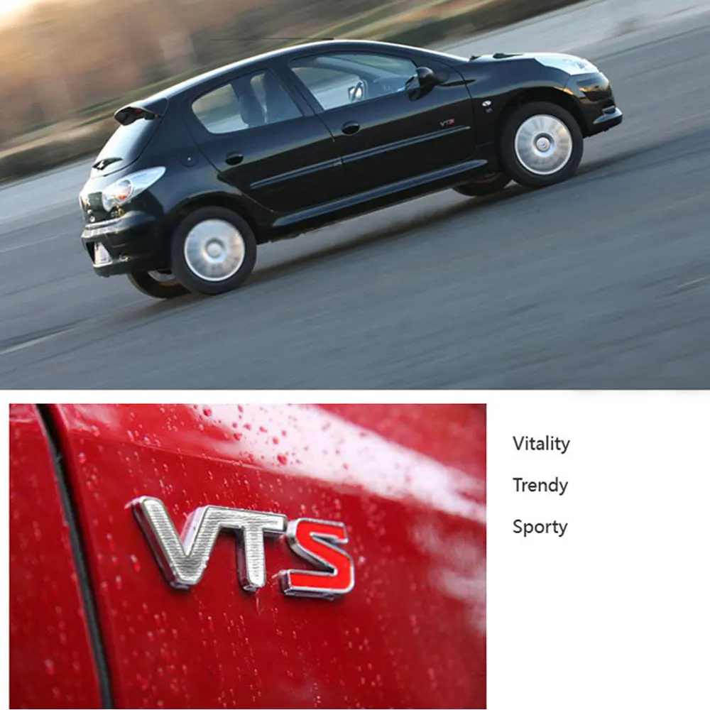 DSYCAR 3D металлическая VTS логотип Автомобильная наклейка с эмблемой значком + 4 шт
