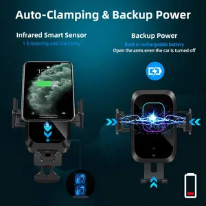 Image 5 - 15W Auto Clamping Fast Wireless Car Charger for Doogee S88 Plus S90 S90C S95 S96 Pro S97 Pro 