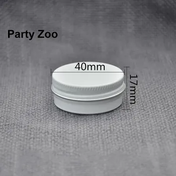 

700 x 15ml White Aluminum Jar 1/2OZ DIY Herb Cream Container Jewerly Gift Can Wholesale