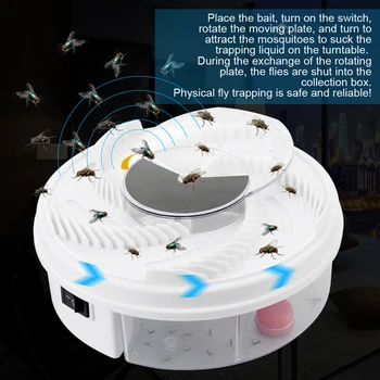 

Electric Fly Trap Anti Fly Killer Traps Automatic Flycatcher Device Insect Pest Reject Control Catcher Fly Trap Catching Usb