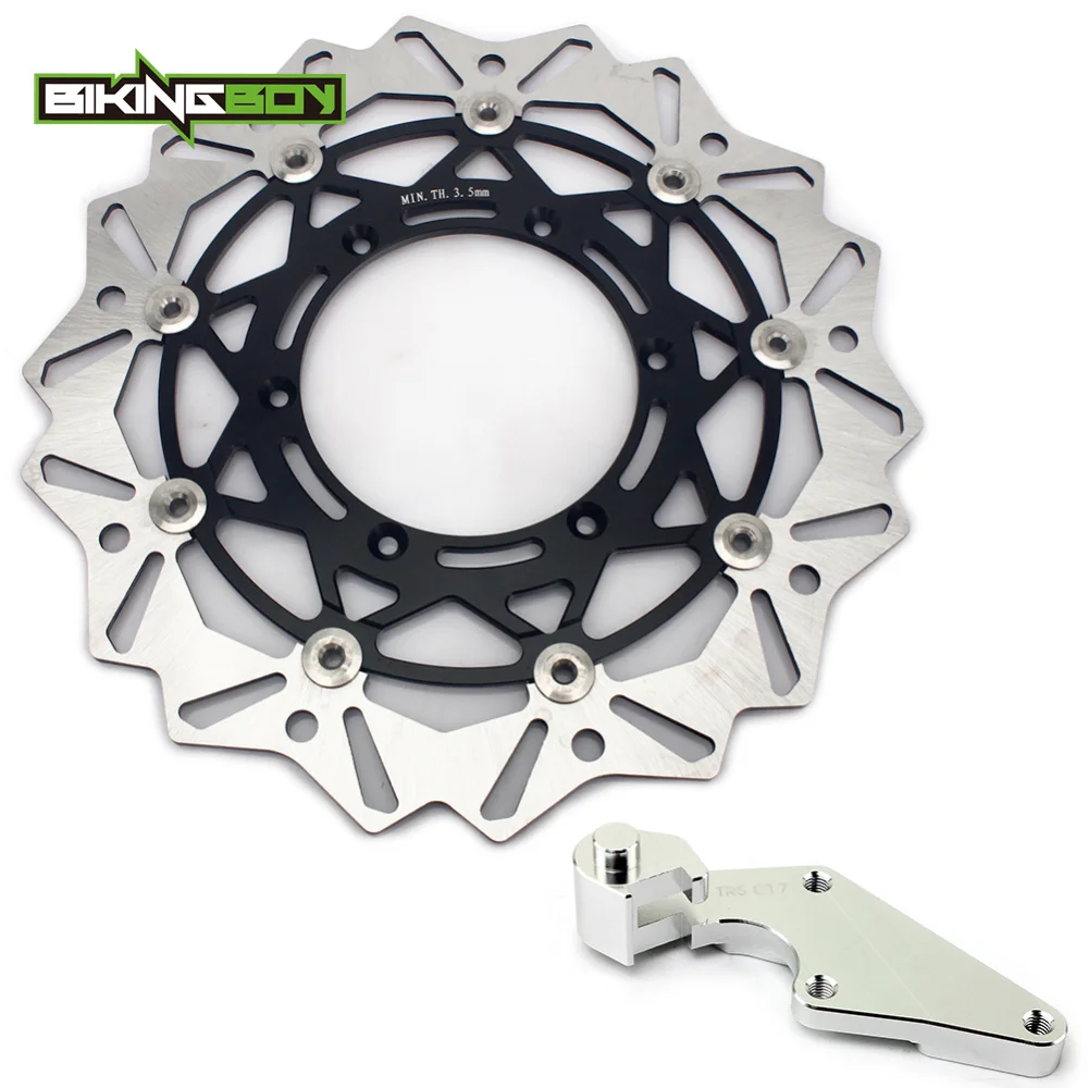 BIKINGBOY 320 мм передние тормозные диски роторы, Brakcet для Yamaha YZ 250 F YZ 250F 2007- YZ 450 F YZ 450F 2008