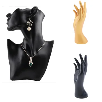 

Jewelry Organizer For Ear Stud/Earrings Stand Necklace Chain fashion hand model necklace show stand